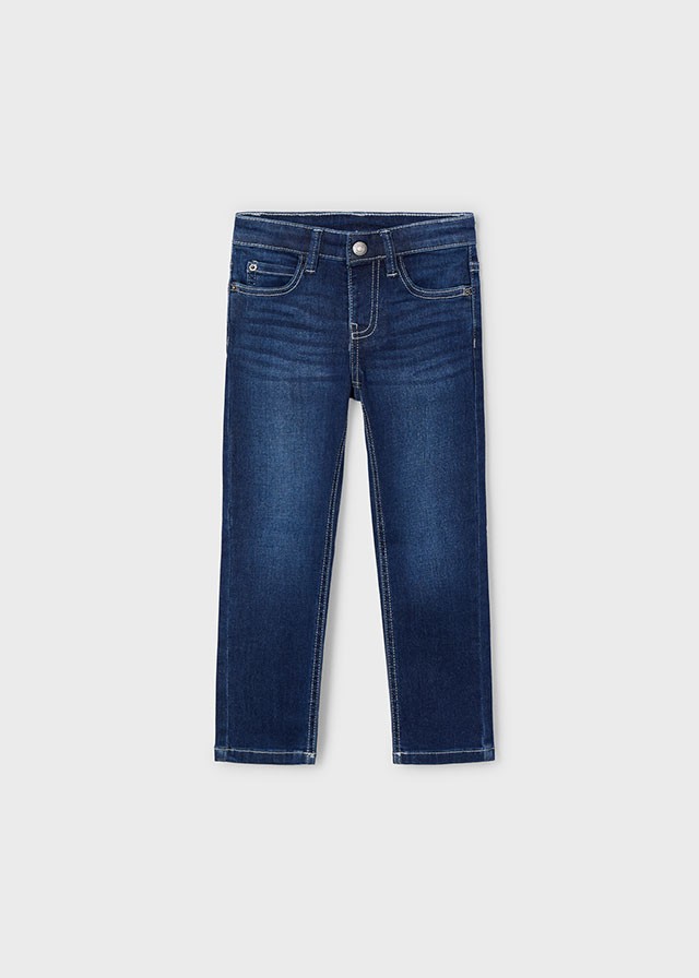 Παντελόνι τζιν slim fit βασικό - ΤΖΙΝ ΣΚΟΥΡΟ 6Y