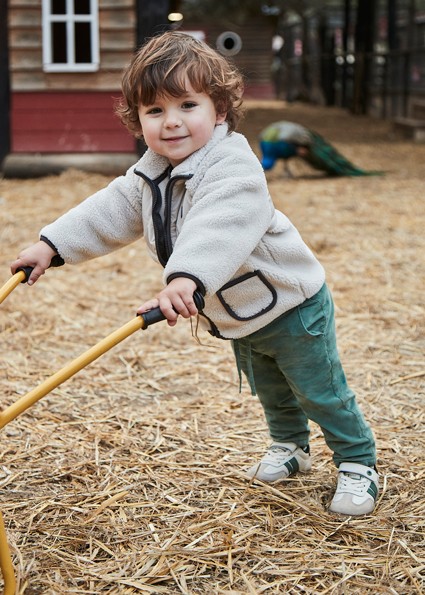 Παντελόνι μικροκοτλέ φόδρα - ΠΡΑΣΙΝΟ 12M