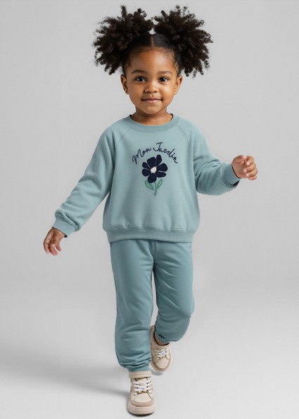 Φόρμα loose κέντημα - ΠΡΑΣΙΝΟ 4Y