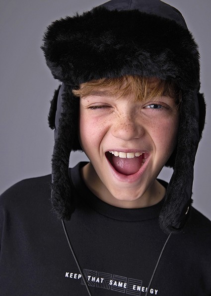 Μπλούζα κοντομάνικη print ανάγλυφο - ΜΑΥΡΟ 12Y