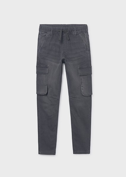 Παντελόνι soft denim jogger - ΜΑΥΡΟ 12Y