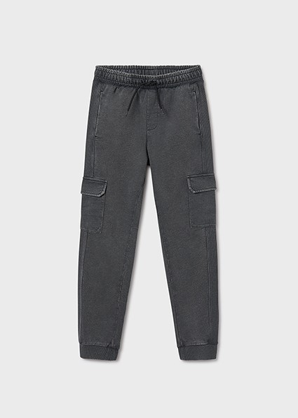 Παντελόνι μακό cargo - ΜΑΥΡΟ 10Y