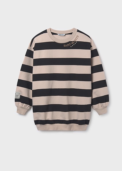 Φόρεμα ριγέ - ΜΑΥΡΟ 16Y