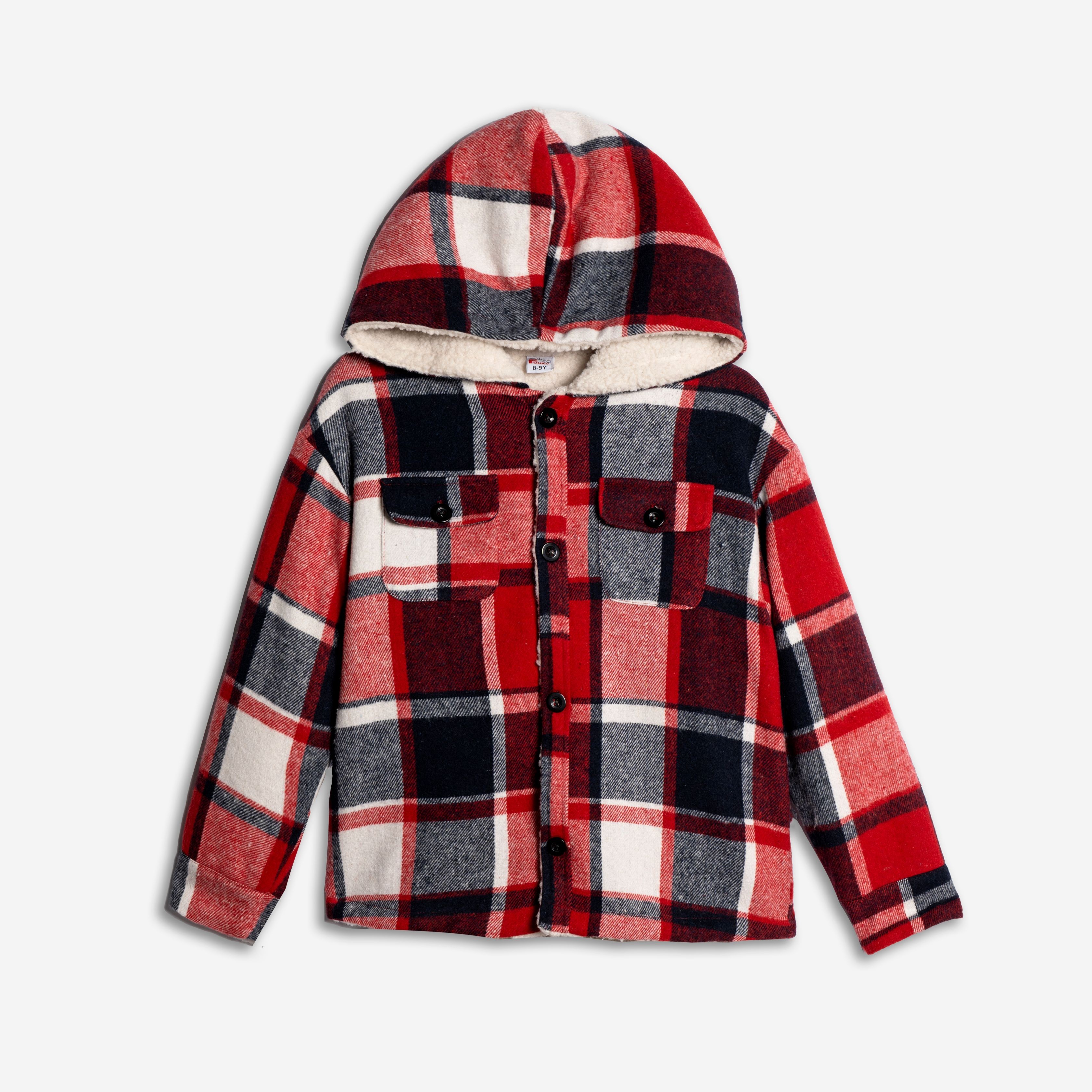 Πουκάμισο με κουκούλα - ΚΟΚΚΙΝΟ 8Y