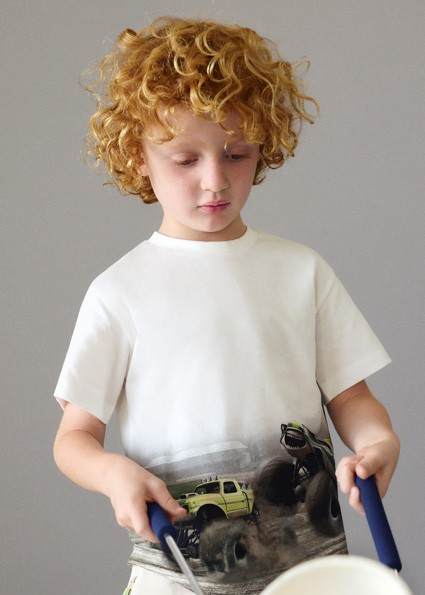 Μπλούζα κοντομάνικη στάμπα - ΛΕΥΚΟ 9Y