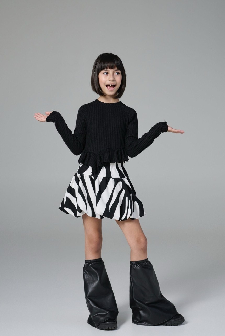 Μπλούζα διάταξη - ΜΑΥΡΟ 12Y