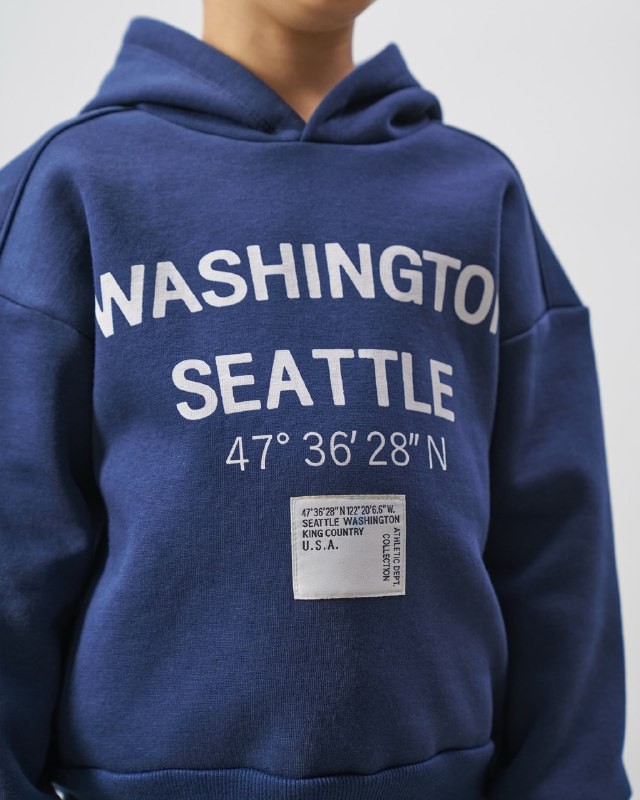 Σετ φόρμα με κουκούλα - ΜΠΛΕ 7Y