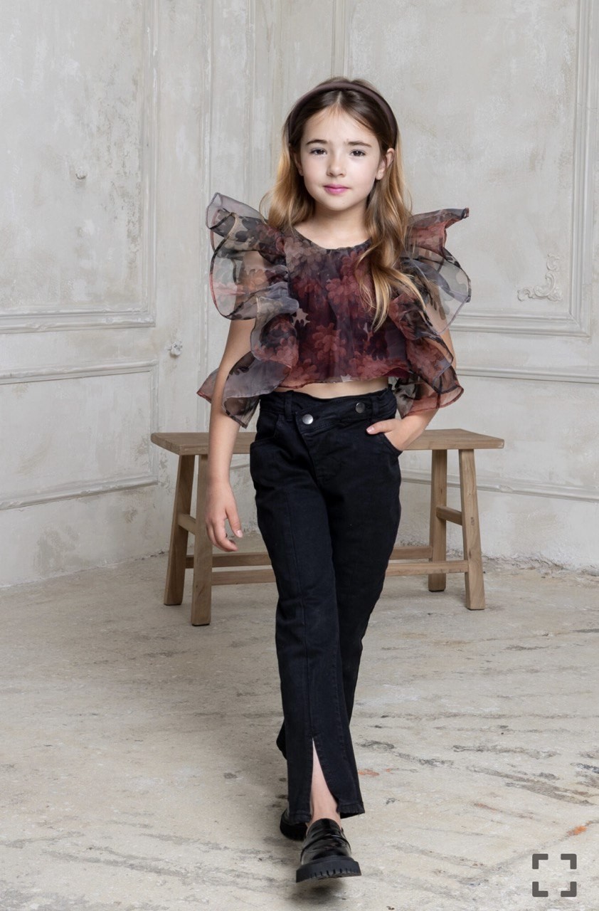 Τοπ από  οργάντζα με βολάν - ΤΥΠΟΣ 7/8Y