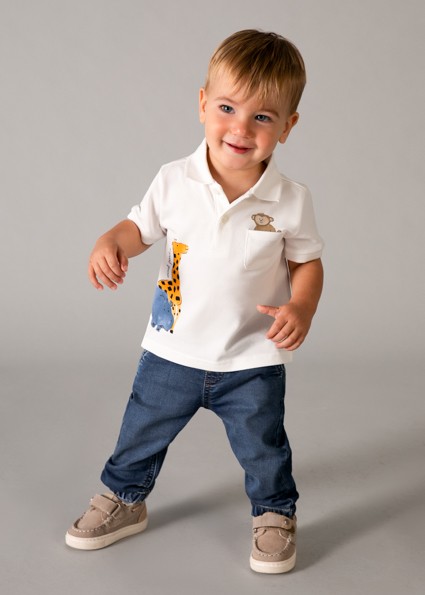 Παντελόνι soft denim jogger - ΤΖΙΝ ΣΚΟΥΡΟ 12M