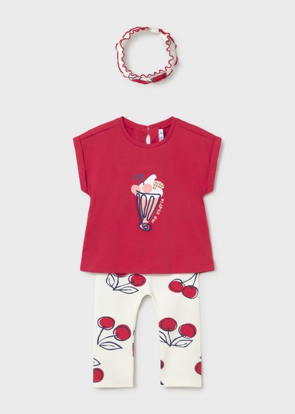 Σετ κολάν με κορδέλα - ΚΟΚΚΙΝΟ 12M