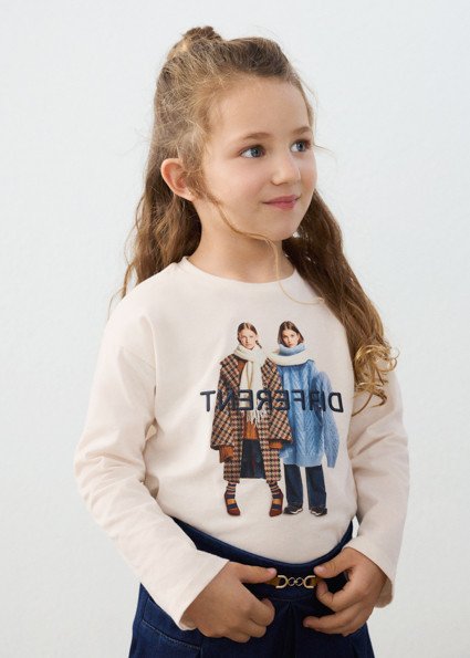 T-Shirt μακρυμάνικο - ΕΚΡΟΥ 9Y