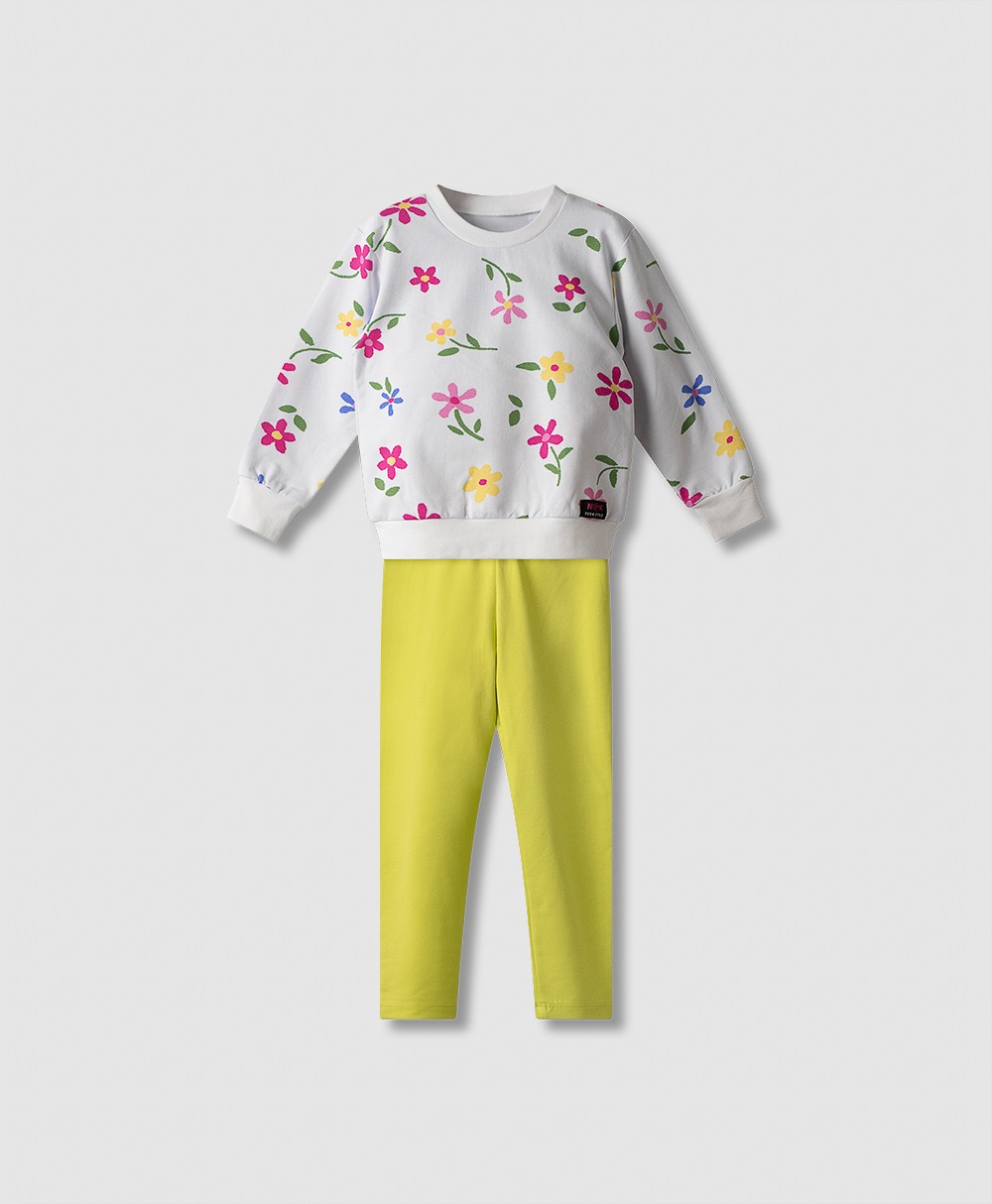 Σετ κολάν μακρυμάνικο μπλουζάκι - ΛΕΜΟΝΙ 4Y