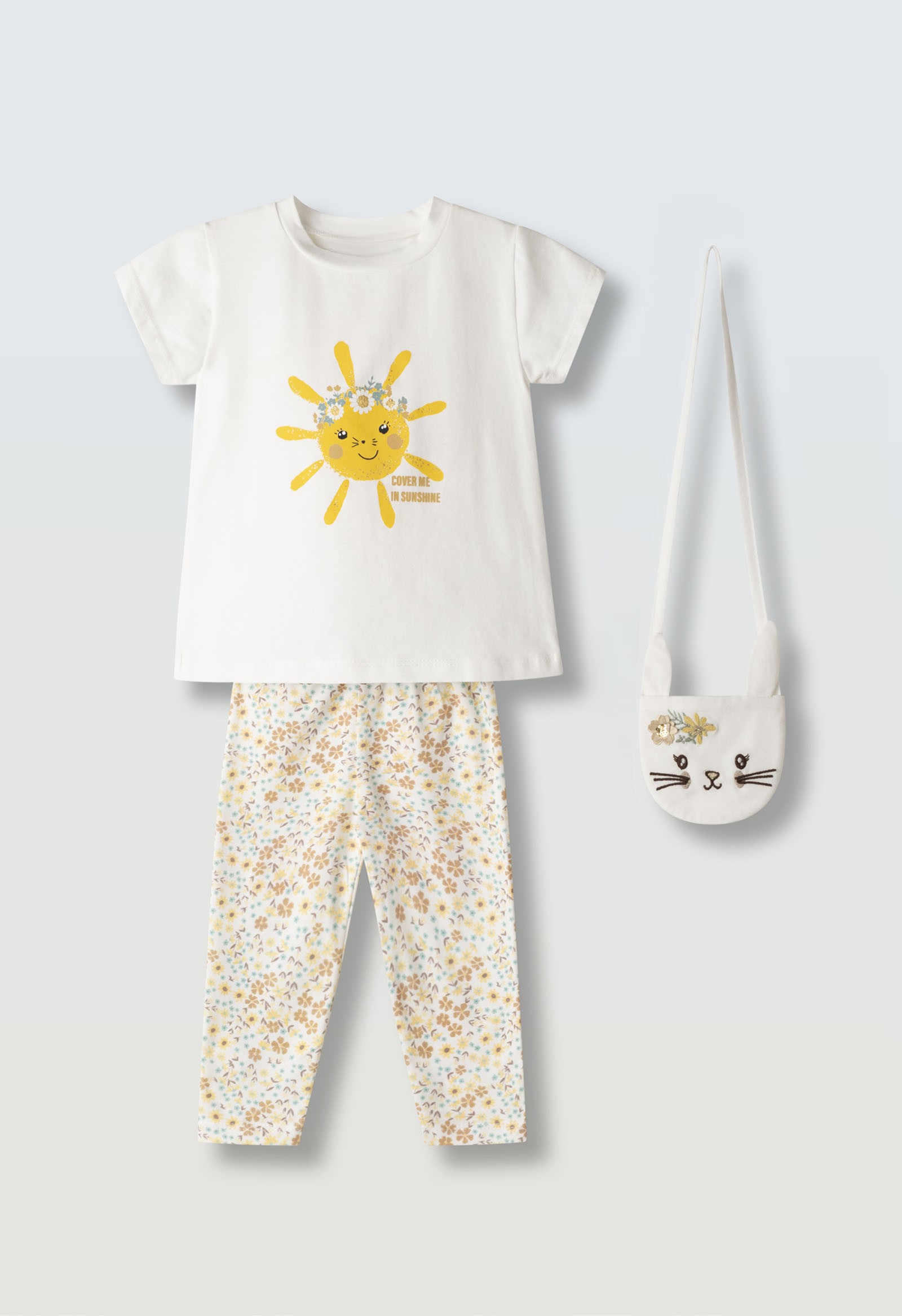 Σετ κολάν με τσαντάκι - ΛΕΥΚΟ 2Y