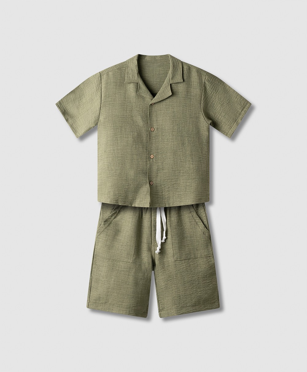 Σετ πουκάμισο με βερμούδα - ΧAKI 14Y