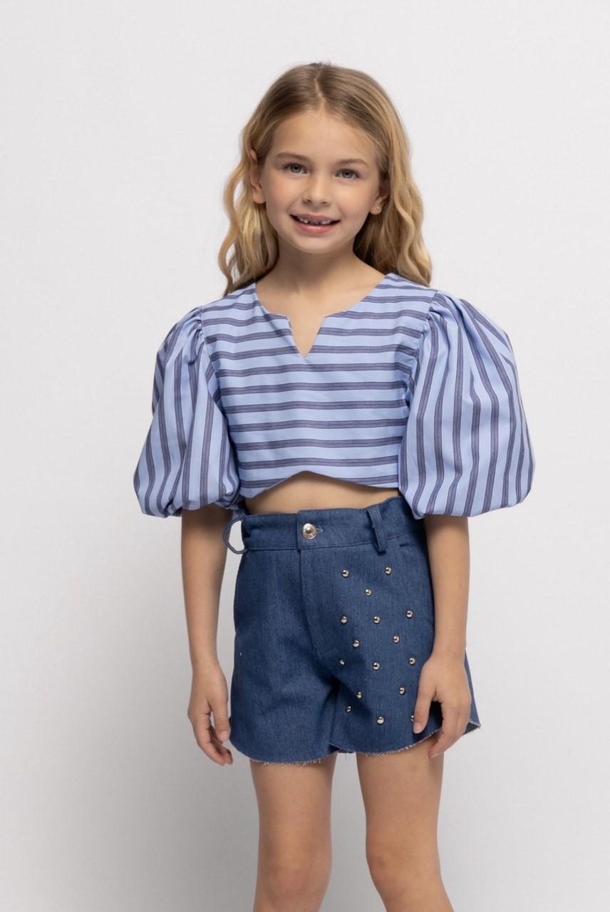 Σορτσάκι   με τρουκς τζιν σκούρο - ΤΖΙΝ 11/12Y