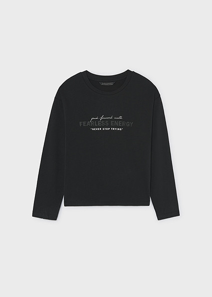 T-Shirt μακρυμάνικο energy - ΜΑΥΡΟ 10Y