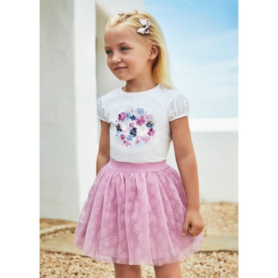 Tulle skirt set - PURPLE 7Y