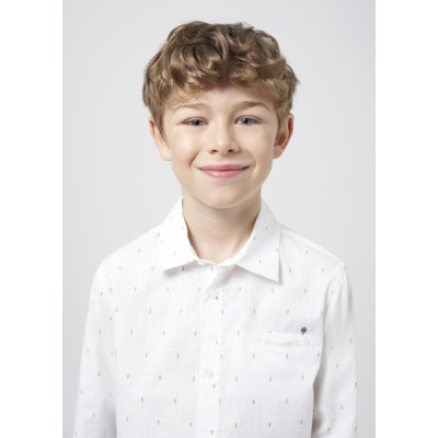 Long sleeve printed shirt - WHITE 8Y