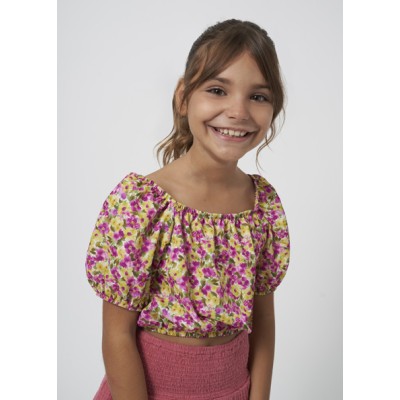 Shirt flowers - PEANUT 10Y