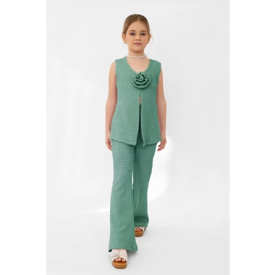 Mint blouse and pants set - MINT 5/6Y