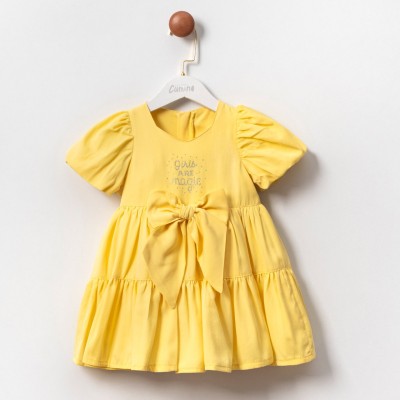 Dress with sleeve - YELLOW 2Y