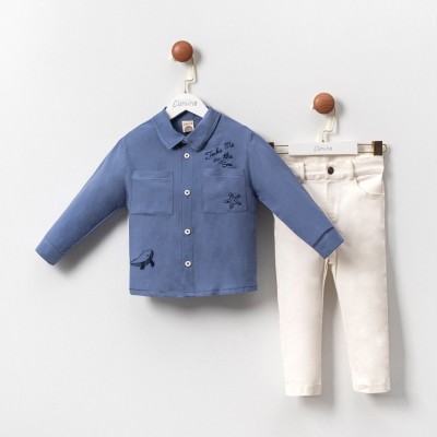 Shirt pants set with collar - SIEL 4Y