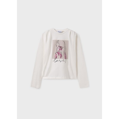 Long sleeve blouse - CREAM 12Y