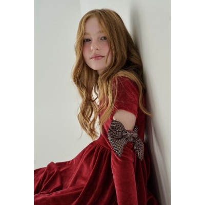 Velvet Dress - RED 8Y