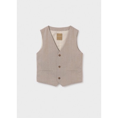 Natural suiting vest - CAMEL 18Y