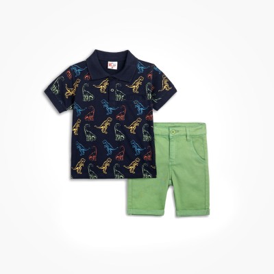 Polo shirt and Bermuda shorts set - BLUE 2Y