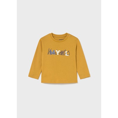 Basic long-sleeved blouse - MUSTARD 18M