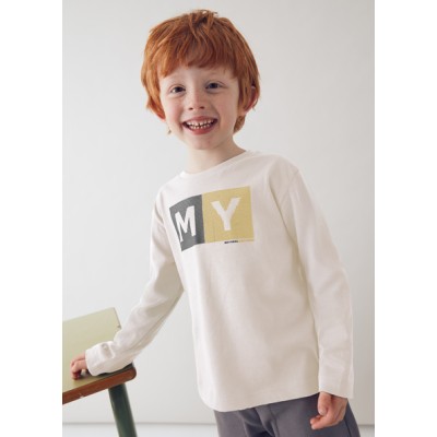 Basic long-sleeved blouse - CREAM 3Y