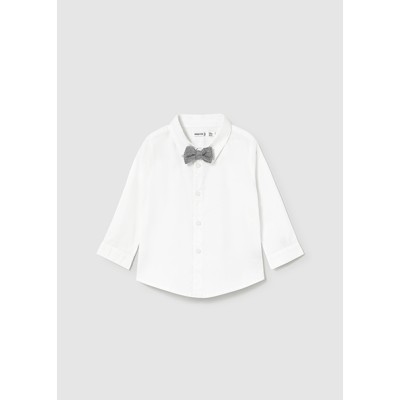Long-sleeved button-down shirt - BEIGE 4Y