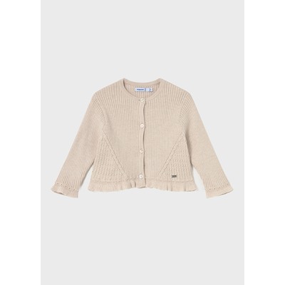 Long knitted cardigan - BEIGE 4Y