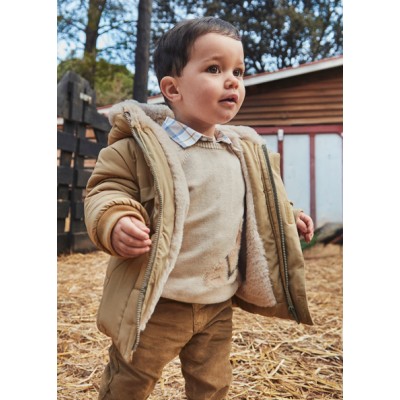 Fur ear jacket - BEIGE 12M