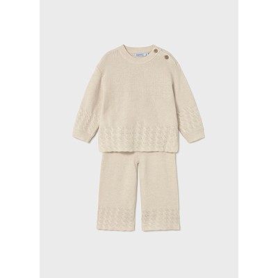 Knitted pants set - BEIGE 18M