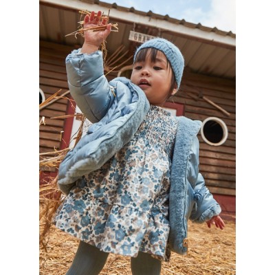 Printed velvet dress - BLUE 18M