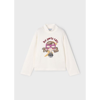 Viscose turtleneck - CREAM 4Y
