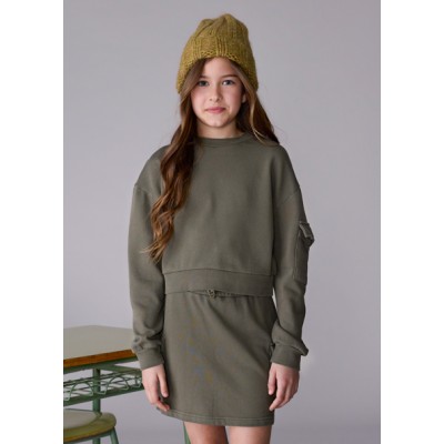 Cargo skirt set - khaki 10Y
