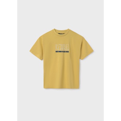 Basic short-sleeved blouse - YELLOW 12Y