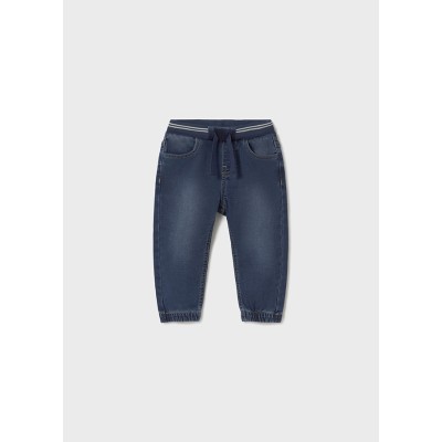Soft denim jogger pants - DARK JEANS 12M