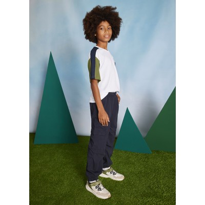 Cargo parachute pants - NAVY BLUE 16Y