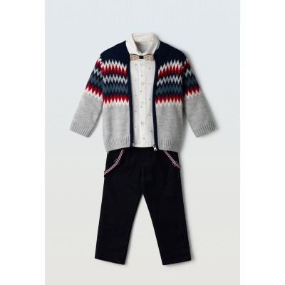 Set of 4 with cardigan - BLUE 4Y
