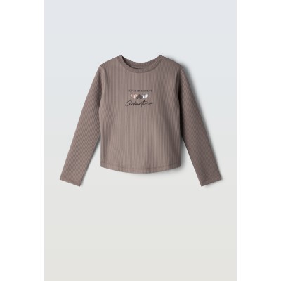 Blouse - BROWN 12Y
