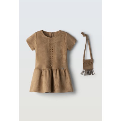 Dress with bag - CAMEL 5Y