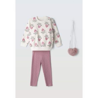 Leggings set with bag - CREAM 4Y