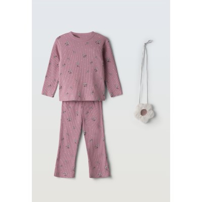 Bell-bottom leggings set with bag - POZ 4Y