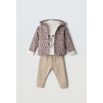 3-piece jumpsuit set - BEIGE 24M
