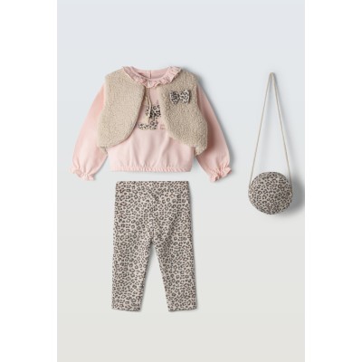 Set of 3 leggings with fur - ROTTEN APPLE 12M