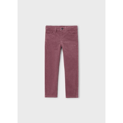 Basic corduroy pants - AUBERGINE 9Y